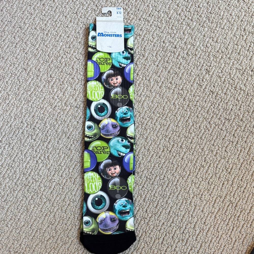 Disney Monsters Character Print Socks - Black
